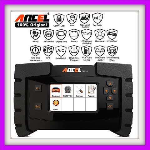 Ancel FX6000 Kit Diagnostic Tool All System Scanner Code Reader Wit Adaptors
