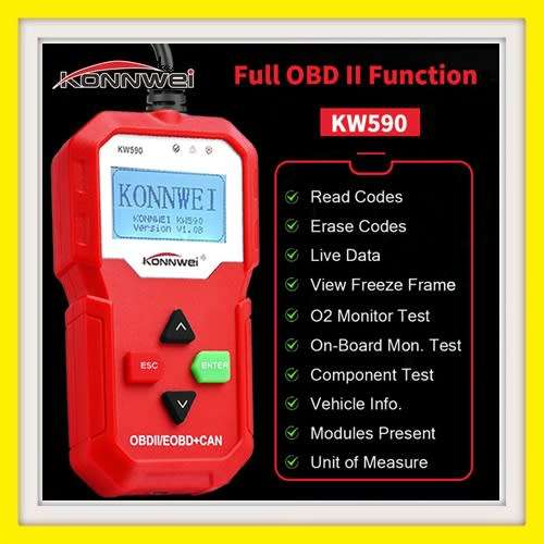 KONNWEI KW590 OBDII Diagnostic Scanner Vehicle Engine Diagnosis Code Reader