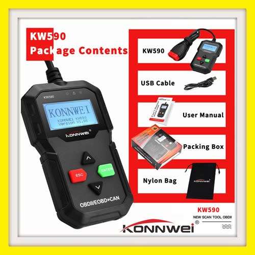 KONNWEI KW590 OBDII Diagnostic Scanner Vehicle Engine Diagnosis Code Reader