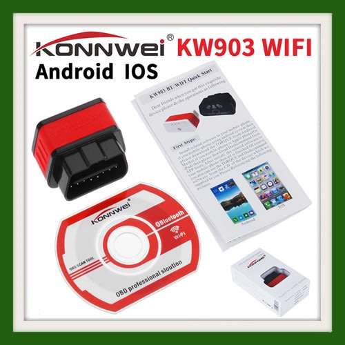 KONNWEI KW903 WIFI CAR DIAGNOSTIC TOOL FOR IOS ANDROID AND WINDOWS