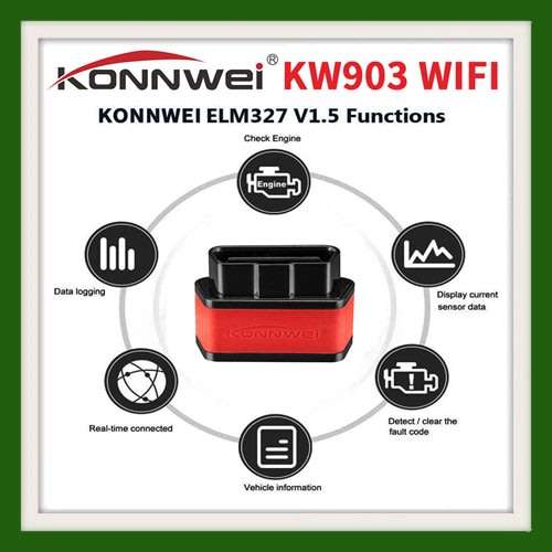 KONNWEI KW903 WIFI CAR DIAGNOSTIC TOOL FOR IOS ANDROID AND WINDOWS
