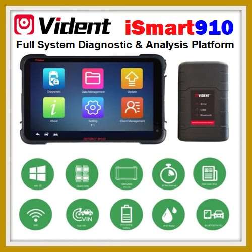 VIDENT iSmart910 Automotive Full System Diagnostic & Analysis Platform