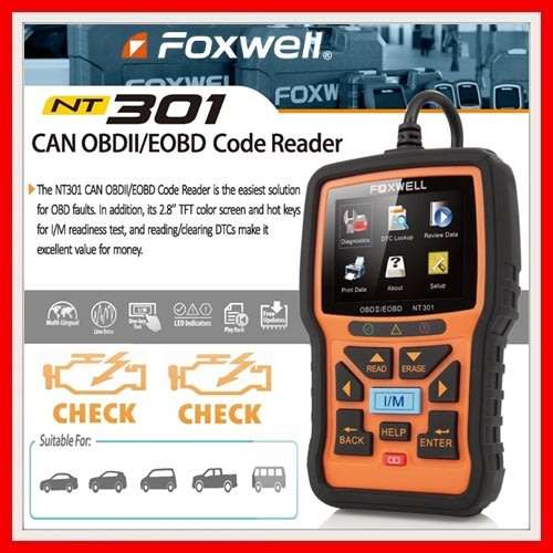 FOXWELL NT301 CAN OBDII / EOBD COD READER BETTER THEN KONNWEI