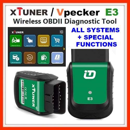 XTUNER E3 WIFI Full System OBD2 Diagnostic Tool With Special Function.