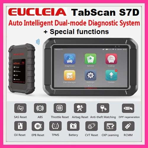 EUCLEIA TabScan S7D Auto Intelligent Dual-mode Diagnostic System With Spacial Functions