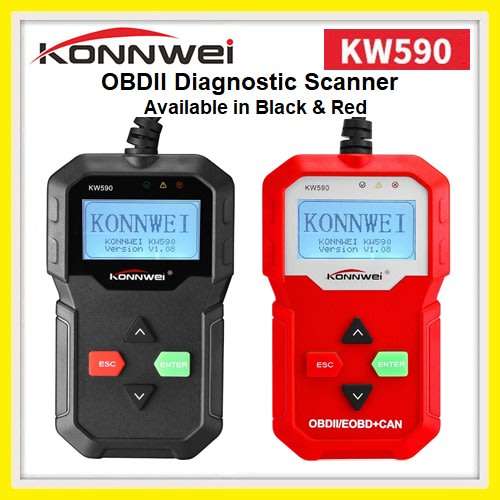 Konnwei KW590 OBDII Diagnostic Scanner Vehicle Engine Diagnosis Code Reader