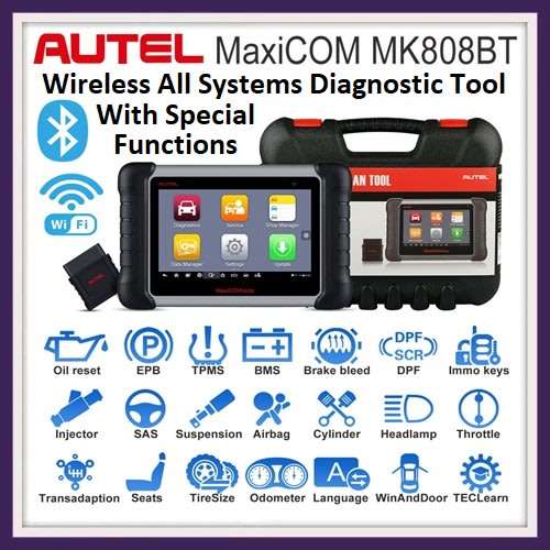 Autel MaxiCOM MK808BT Diagnostic Tool with MaxiVCI Supports Full System Diagnosis