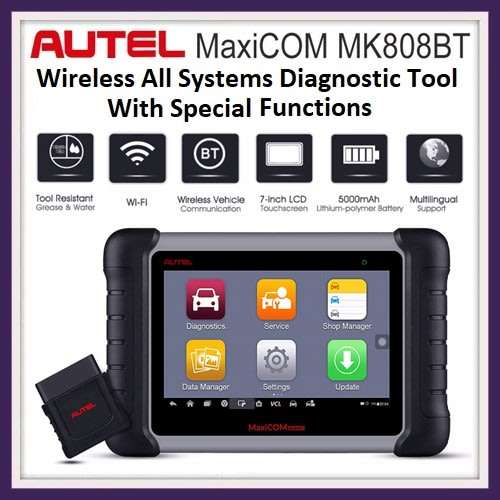 Autel MaxiCOM MK808BT Diagnostic Tool with MaxiVCI Supports Full System Diagnosis