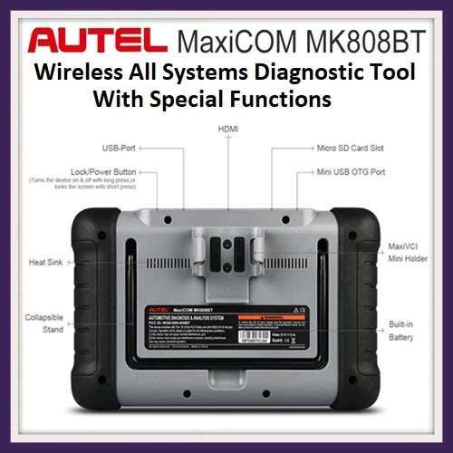 Autel MaxiCOM MK808BT Diagnostic Tool with MaxiVCI Supports Full System Diagnosis