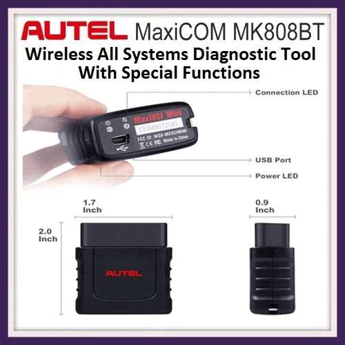 Autel MaxiCOM MK808BT Diagnostic Tool with MaxiVCI Supports Full System Diagnosis