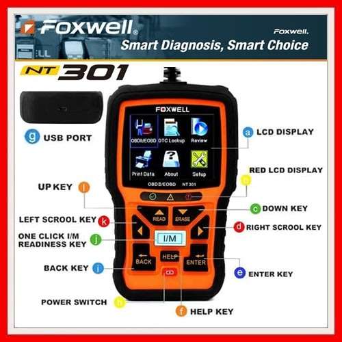FOXWELL NT301 CAN OBDII / EOBD COD READER BETTER THEN KONNWEI
