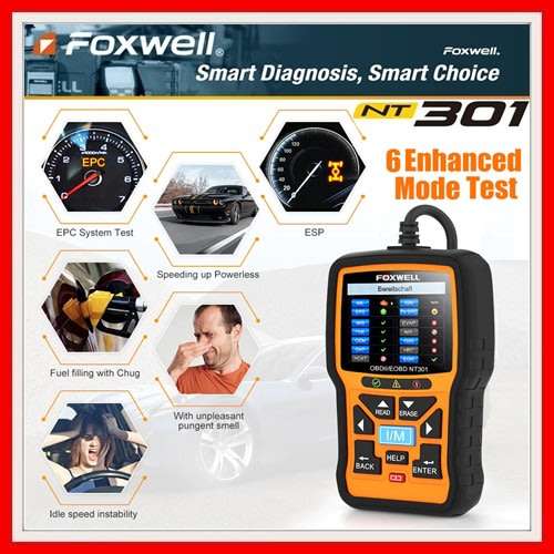 FOXWELL NT301 CAN OBDII / EOBD COD READER BETTER THEN KONNWEI