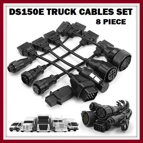 CDP Truck Cables 8 Pieces for Delphi  DS150E CDP For Multi-Brand Trucks OBDII Connectors