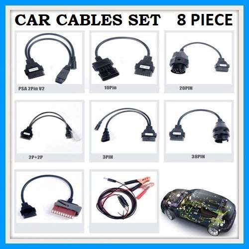 Adapter Cables For delphi DS150E cdp OBD2 OBDII Cars Diagnostic Interface Tool Full Set 8 Piece