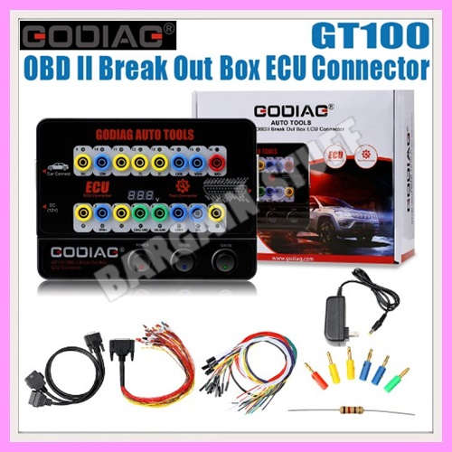 Godiag GT100 Auto Tools OBD II Break Out Box ECU Connector