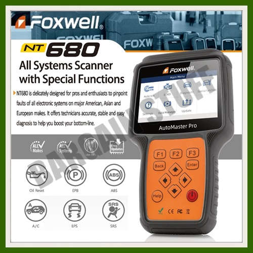 Foxwell NT680 All Systems Scanner with Special Functions.