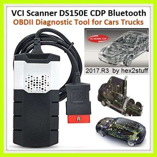 DS150E VCI (Like Delphi) OBDII Bluetooth Diagnostic Tool Latest software V2017.R3 Cars & Trucks.