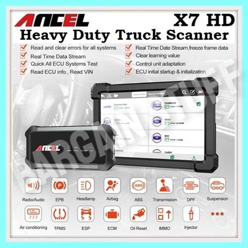Ancel X7 HD Full System Heavy Duty Truck Diagnostic Tool