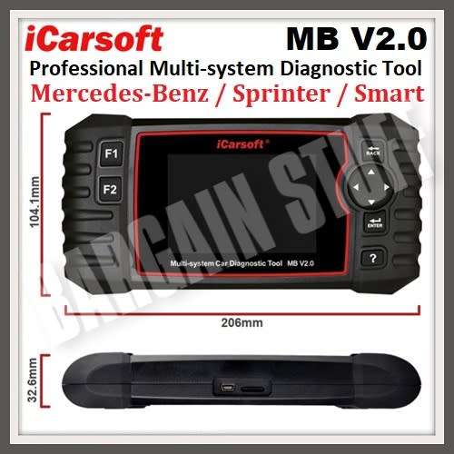 iCarsoft MB V2.0 Professional Multi-System Auto Diagnostic Tool for Mercedes-Benz / Sprinter / Smart