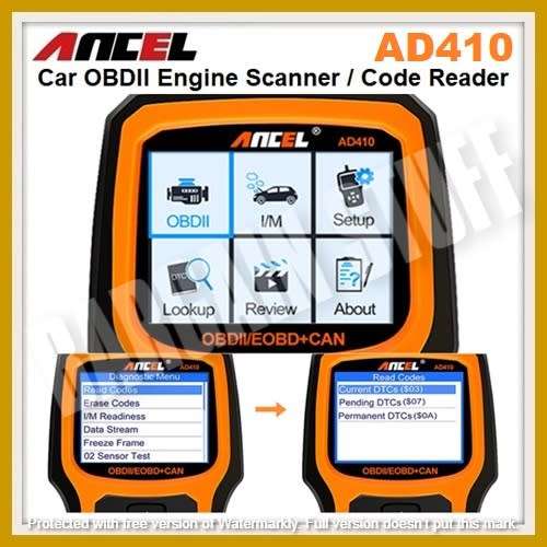Ancel AD410 OBD2 Engine Code Reader Scanner