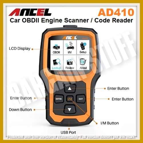 Ancel AD410 OBD2 Engine Code Reader Scanner
