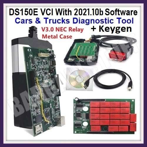 Delphi DS150E OBDII Bluetooth Diagnostic Tool Latest software 2021.10b Cars & Trucks.