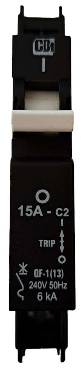 CBI Circuit Breaker 1 Pole Curve 2 15A 6kA 240V QFA18215