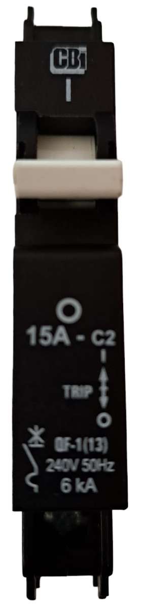 CBI Circuit Breaker 1 Pole Curve 2 15A 6kA 240V QFA18215