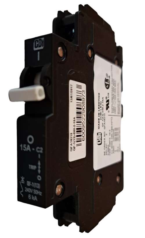 CBI Circuit Breaker 1 Pole Curve 2 15A 6kA 240V QFA18215