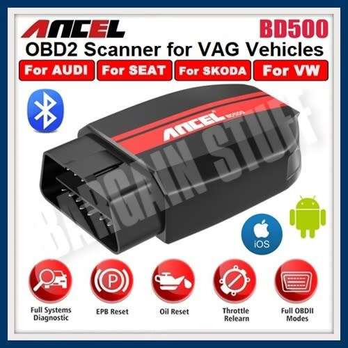 Ancel BD500 All System OBD2 Scanner Compatible for VW, Audi, Seat, Skoda Dongle