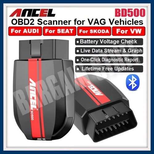 Ancel BD500 All System OBD2 Scanner Compatible for VW, Audi, Seat, Skoda Dongle