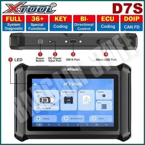 XTool D7S Diagnostic Tool & Key Programmer with 36+ Special Functions, Bi-Directional Control
