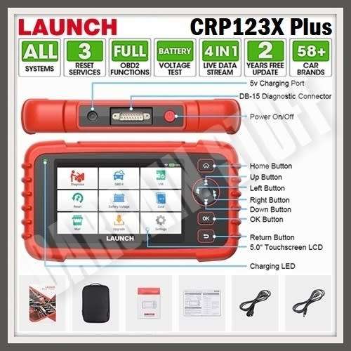 Launch CRP123X Plus All System OBD2 Scanner with 3 Reset Functions