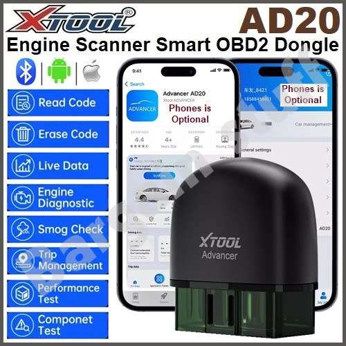 XTool AD20 OBD2 Engine Scanner Smart Dongle Work with IOS & Android.