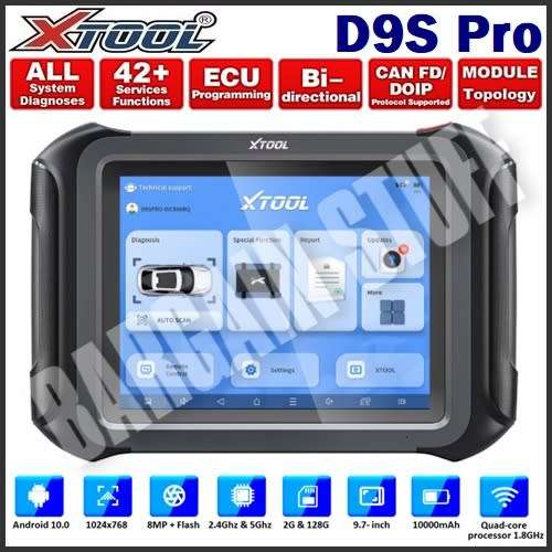 XTool D9S Pro Professional Key Programmer & Diagnostic Tool with Bi-Directional, ECU Coding