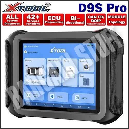 XTool D9S Pro Professional Key Programmer & Diagnostic Tool with Bi-Directional, ECU Coding