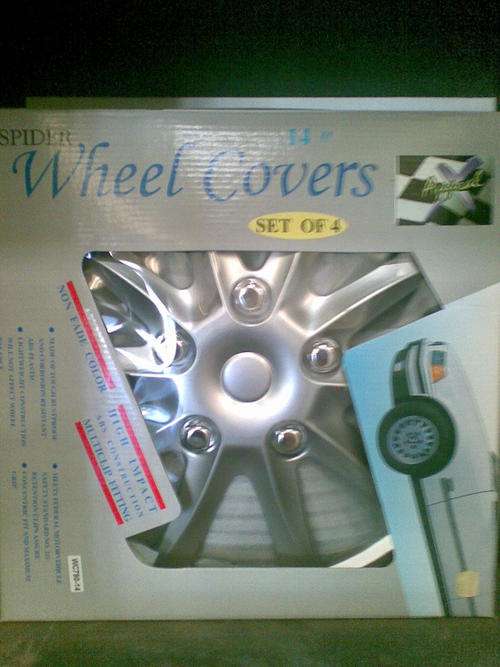WHEEL COVERS SET 14" HIGH IMPACT GENUINE ABS SILVER