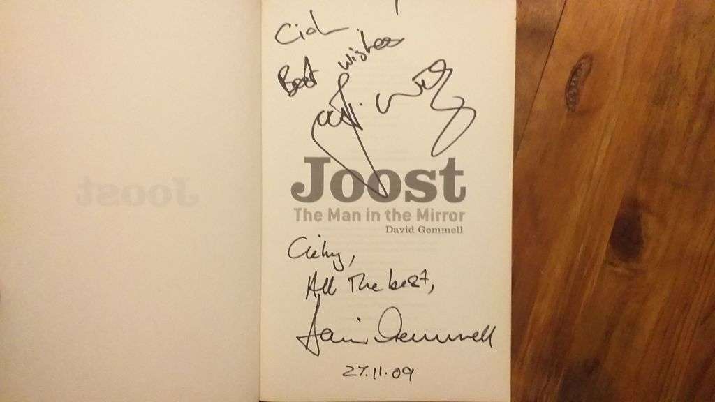 Signed Joost biography