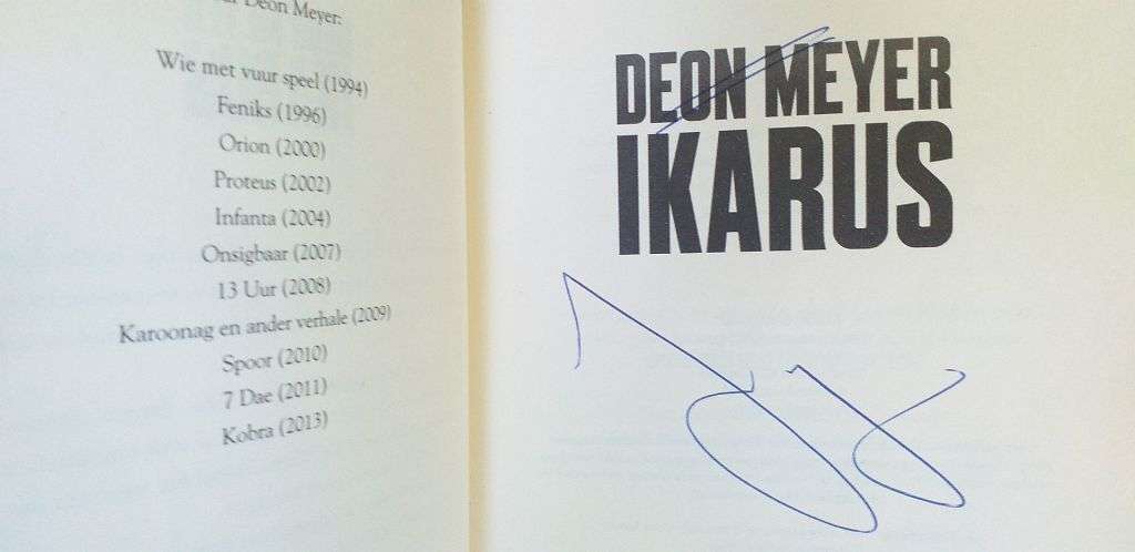 Ikarus deur Deon Meyer (Geteken)