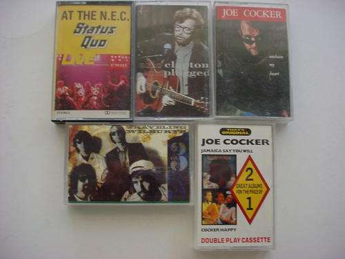 A SELECTION OF CLASSIC ROCK CASSETTE TAPES