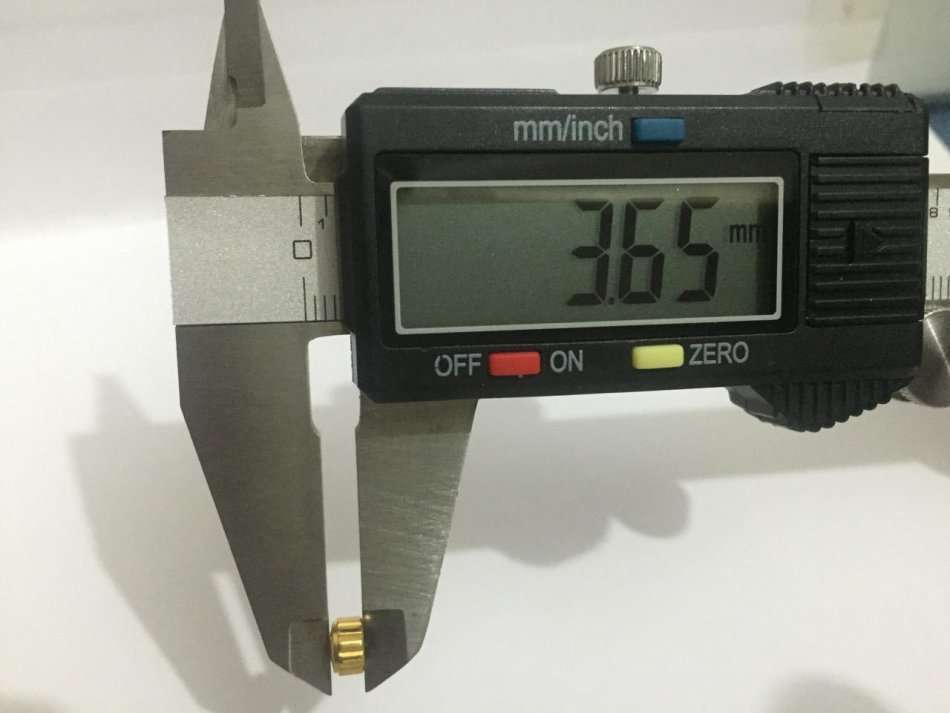 Omega watch crown - gold plated - 5.98mm