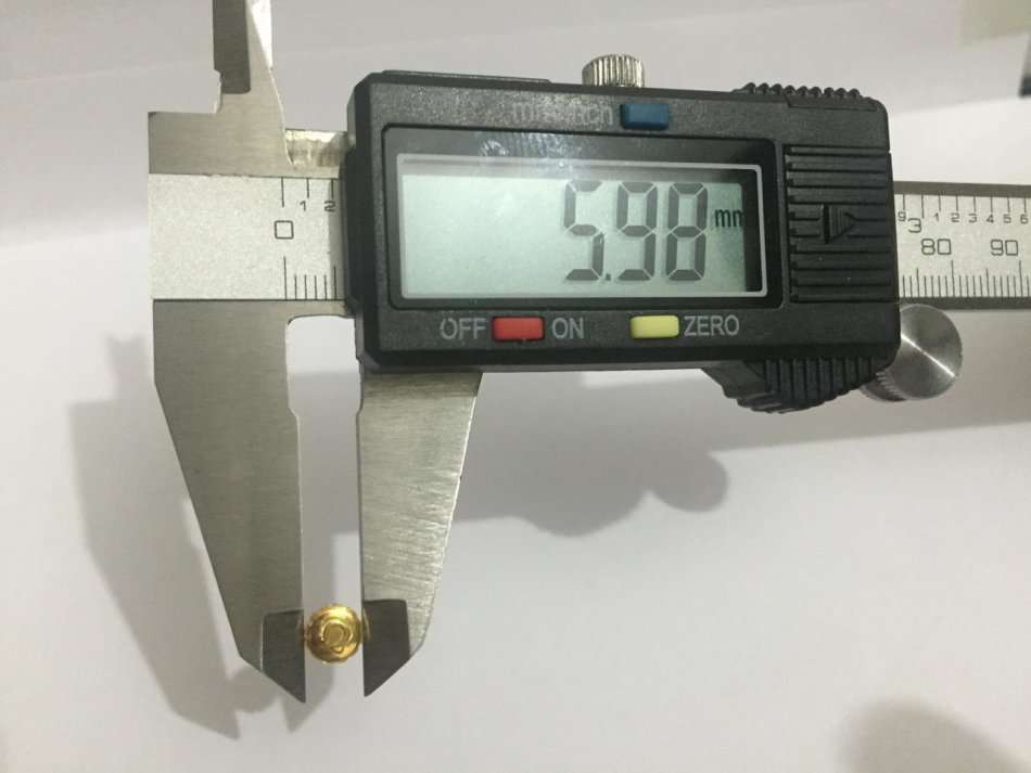 Omega watch crown - gold plated - 5.98mm