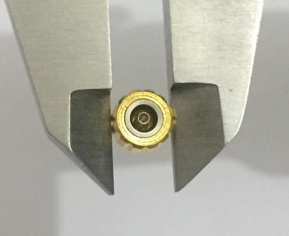 Omega watch crown - gold plated - 5.98mm