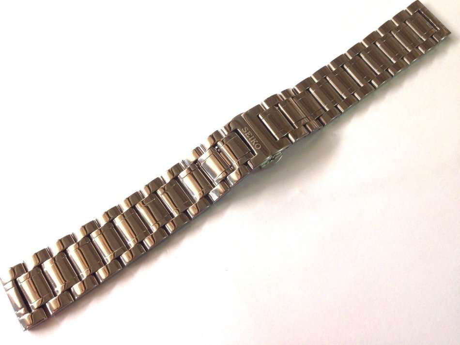 SEIKO 19MM POLISHED STAINLESS STEEL GENTS WATCH STRAP STRAIGHT END (SE-3)
