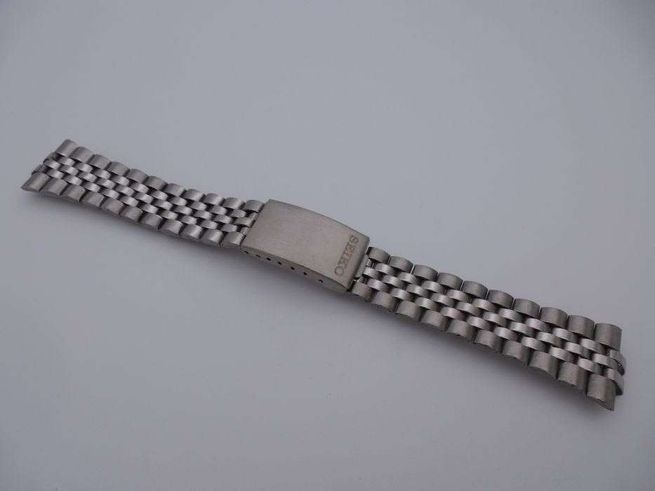 SEIKO 18MM POLISHED STAINLESS STEEL GENTS WATCH STRAP  - CURVED END LINKS
