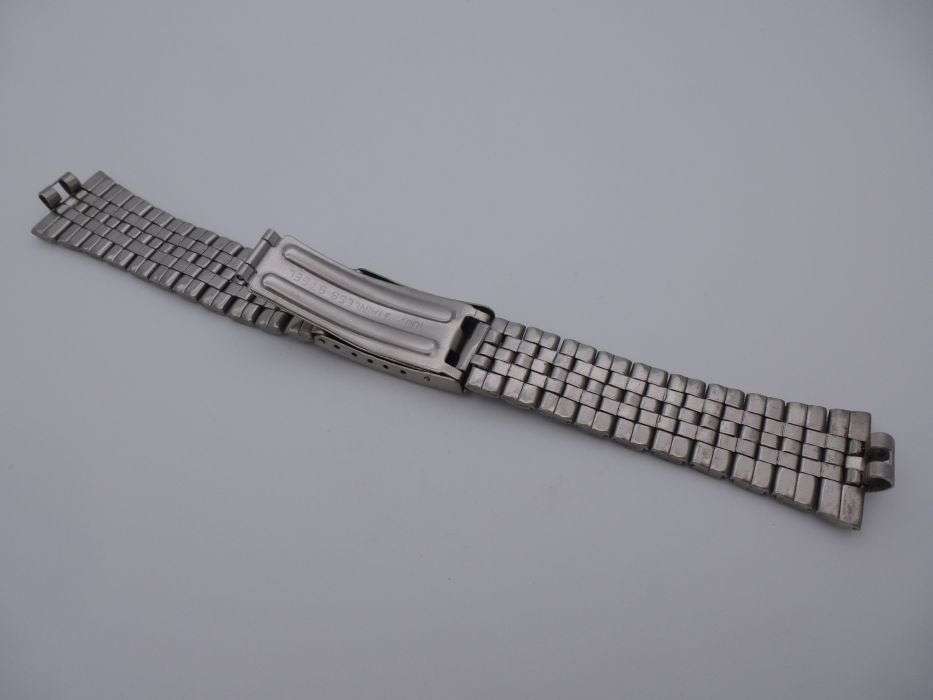 SEIKO 18MM POLISHED STAINLESS STEEL GENTS WATCH STRAP  - CURVED END LINKS