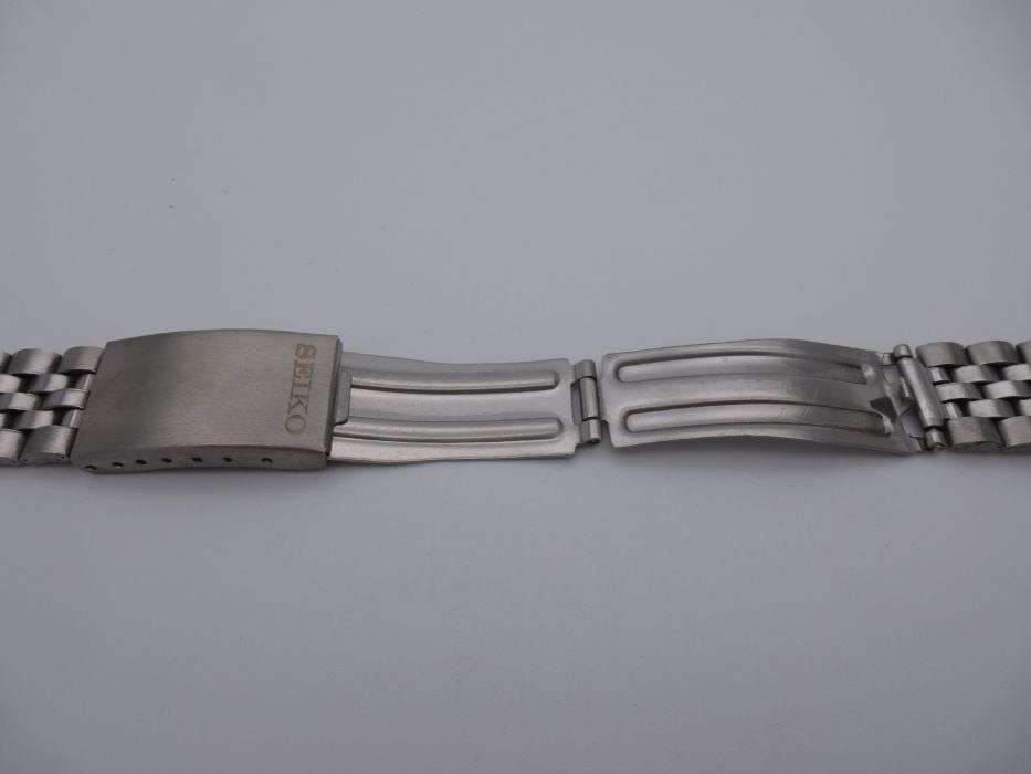 SEIKO 18MM POLISHED STAINLESS STEEL GENTS WATCH STRAP  - CURVED END LINKS