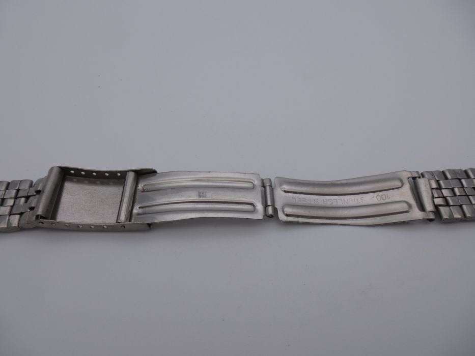 SEIKO 18MM POLISHED STAINLESS STEEL GENTS WATCH STRAP  - CURVED END LINKS