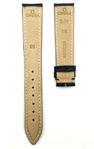 Omega 18mm brown leather gents watch strap