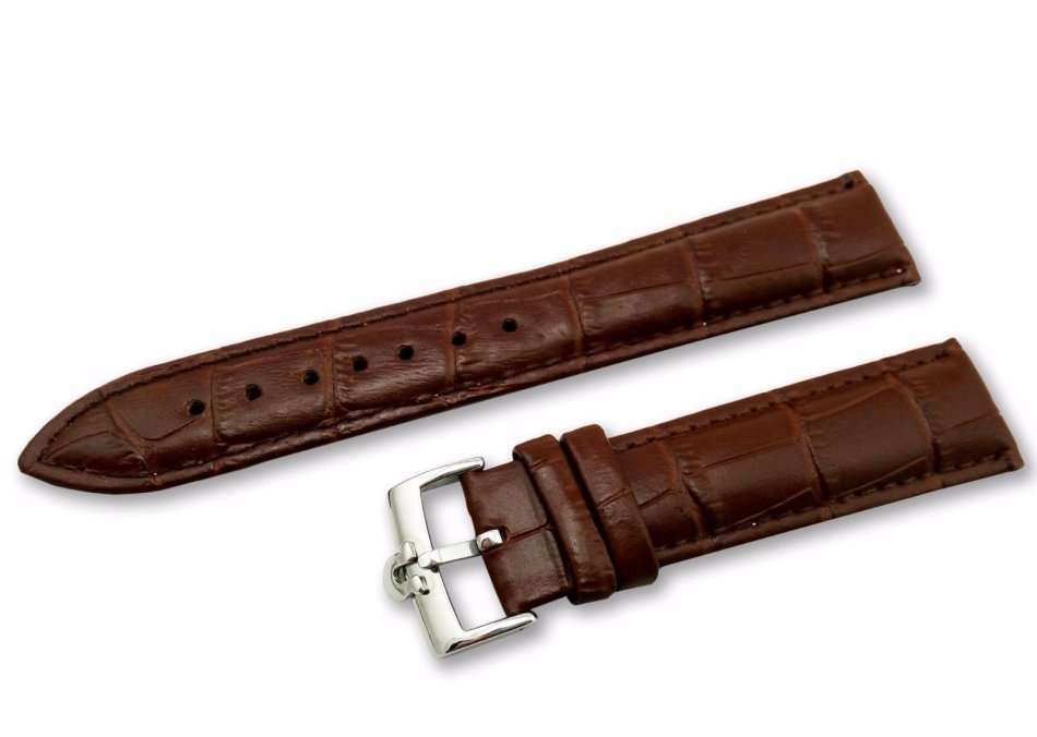 Omega 18mm brown leather gents watch strap